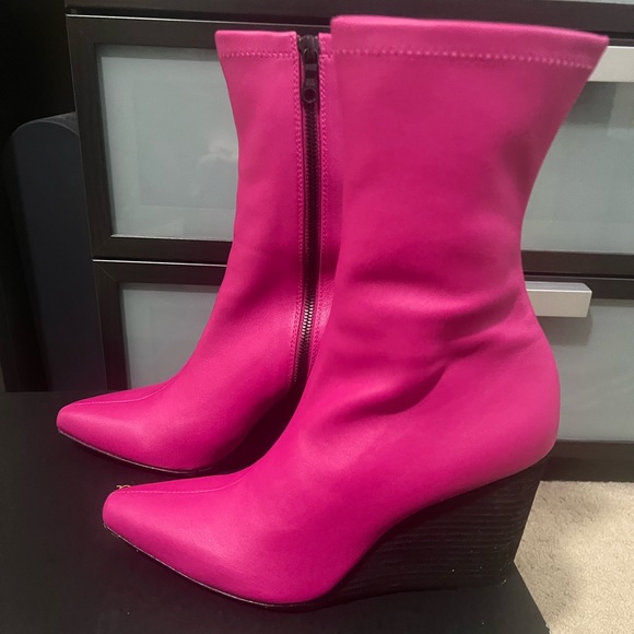 Rag & Bone Phoenix Wedge Boot - Fuchsia - 38 - Picture 4 of 9